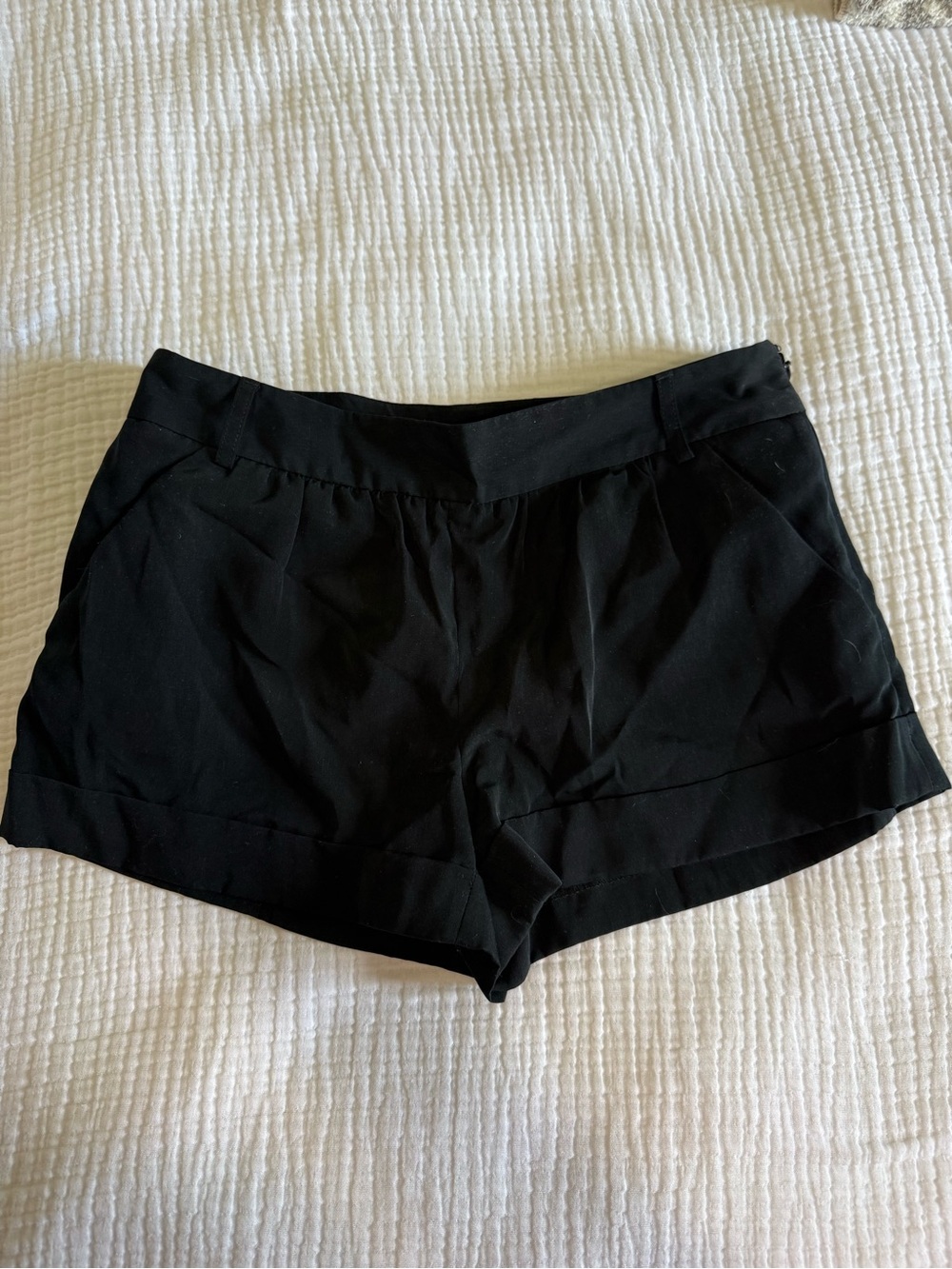 Express Women's Mid-Waist Black Tailored Shorts